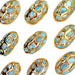 5 Pieces of Beautiful Gold-Plated Larimar Beads in Blue Shade