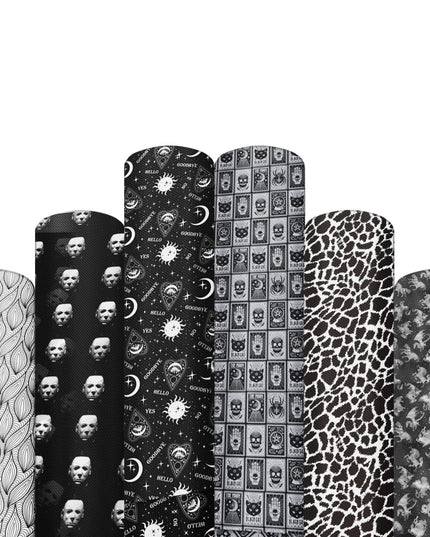 Elegant Monochrome Faux Leather Crafting Sheet for Creative DIY Endeavors