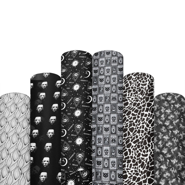 Elegant Monochrome Faux Leather Crafting Sheet for Creative DIY Endeavors