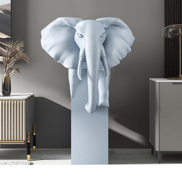Handcrafted Nordic Elephant Sculpture for Elegant Home Decor