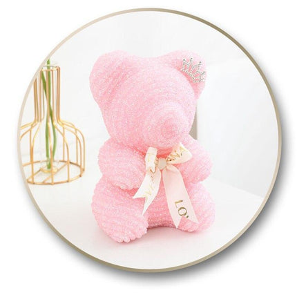 Elegant Handcrafted Crystal Bears - Exquisite 25cm Keepsakes for Memorable Moments