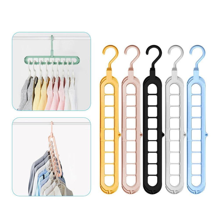 Chic Circular 9-Hole Plastic Closet Organizer