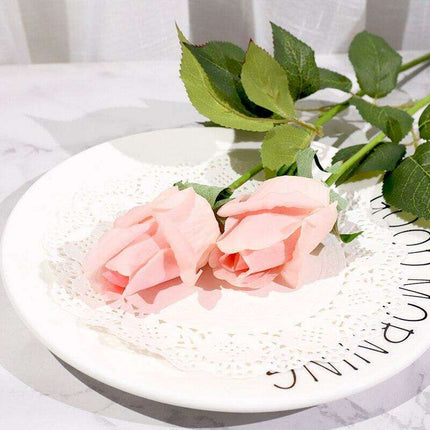 Realistic Silicone Rose Bud Bouquet - Eternal Floral Elegance