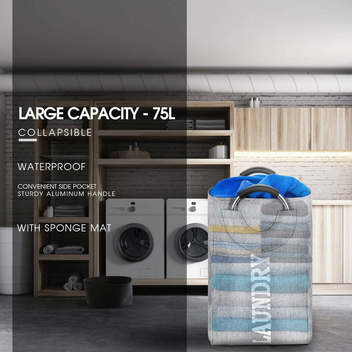 Large 3-in-1 Foldable Linen Laundry Hamper & Household Organizer