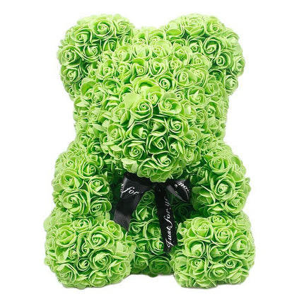 Elegant Teddy Rose Bear with Artificial Blooms - Perfect Gift for Cherished Moments