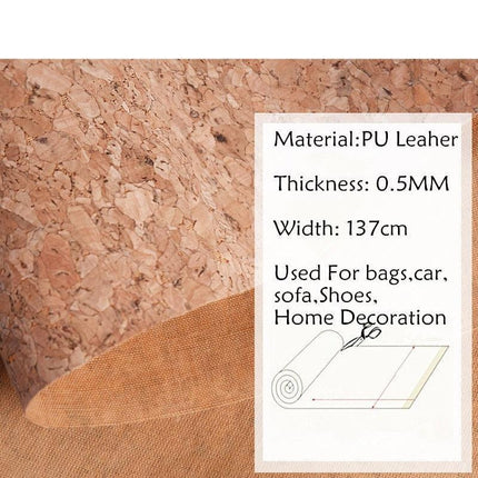 Natural Cork & Faux Leather DIY Fabric Kit - Custom Sizes for Every Project
