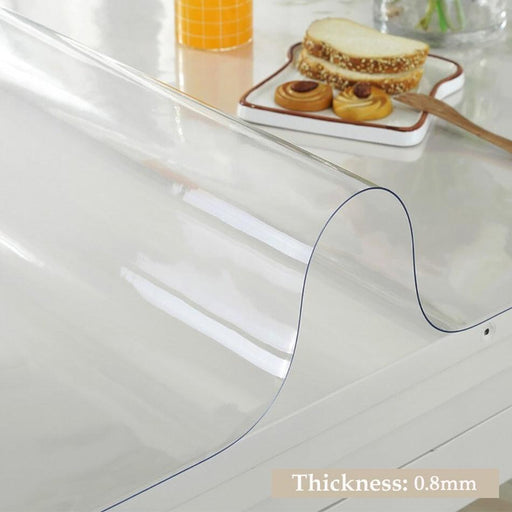 Elegant Waterproof PVC Table Mat: Premium Transparent Glass Round Tablecloth for Home Décor