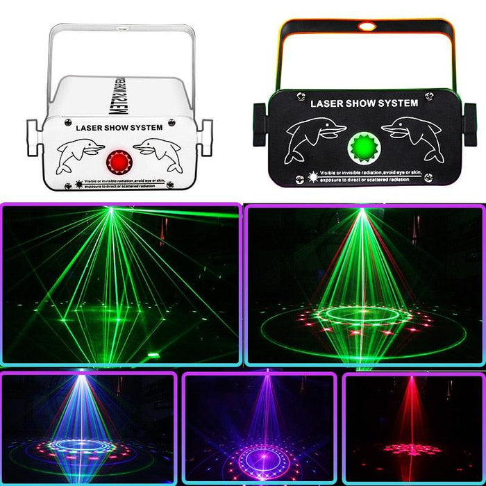 Multifunctional RGB Laser Light Show Projector for Home Entertainment
