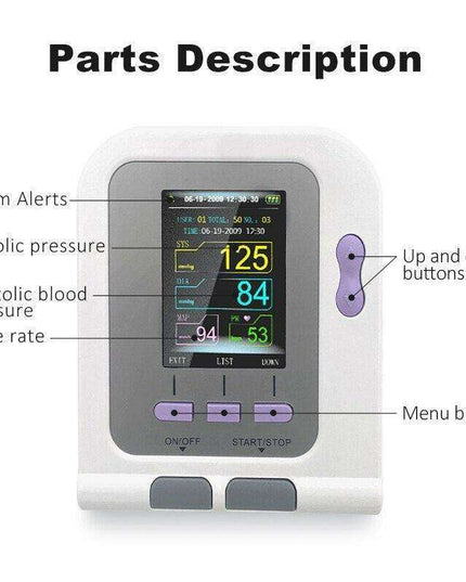 Comprehensive Veterinary Blood Pressure and Oxygen Monitoring System with Adjustable Cuff Sizes