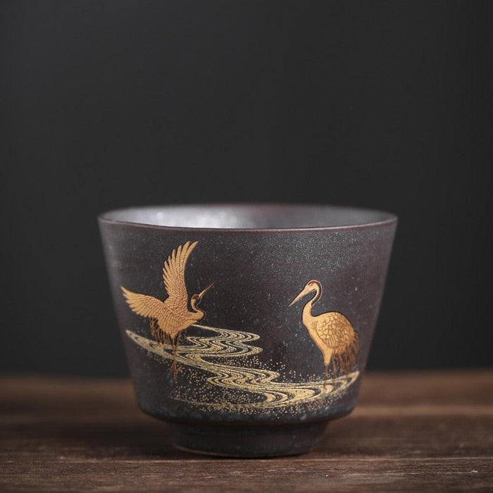 Japanese Serenity Tea Cup Set - Elegant 4-Piece Collection for Tea Lovers