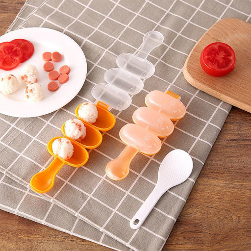 Sushi Master Kitchen DIY Rice Ball Making Kit with Spoon and Mold
