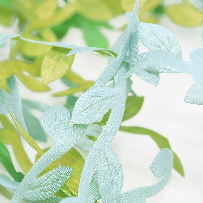 Nature-Inspired Green Leaf Vine Ribbon Roll: Lifelike Foliage for Craft and Decor