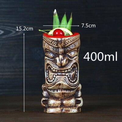 Stylish 450ml Tiki Mug for Cocktails, Beer, and Wine Enthusiasts