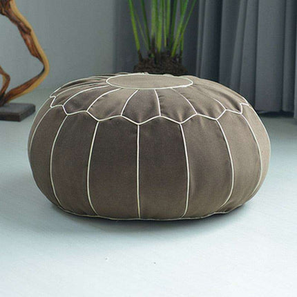 Vibrant Embroidered Velvet Moroccan Pouf Ottoman - Cozy Chic Accent Piece