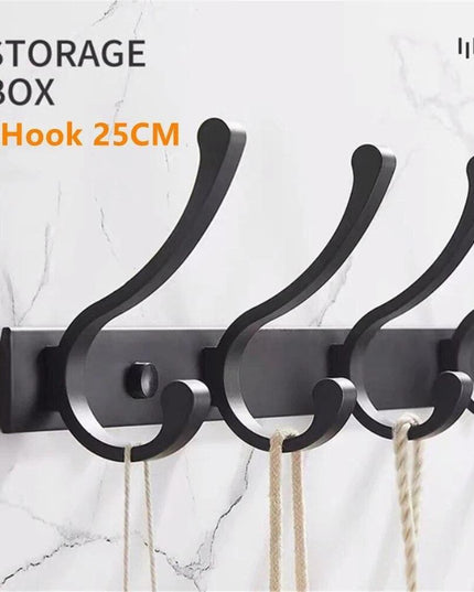 Chic Wall-Mounted Storage Organizer with Hooks and Shelf - Sleek Home Organization Solution