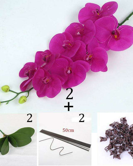 Luxurious Large Faux Orchid Display - Premium Home Décor Elegance
