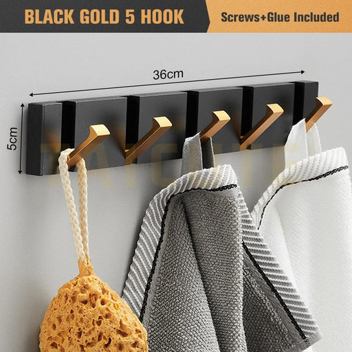 Sophisticated Folding Towel Hanger with Flexible Mounting Choices