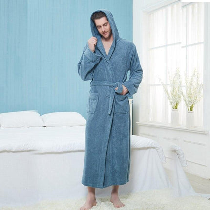 Cozy Unisex Hooded Kimono Robe for Winter Luxury