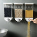Fresh and Organized Wall-Mounted Kitchen Ingredient Storage Solution
