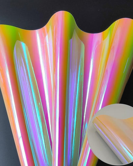 Reflective Holographic Iridescent Faux Leather - Essential Crafting Material