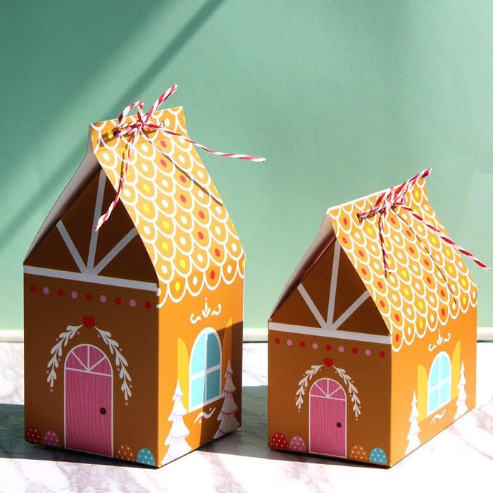 Christmas Cheer: Santa's Whimsical Candy Cottage Décor and Gift Box Set