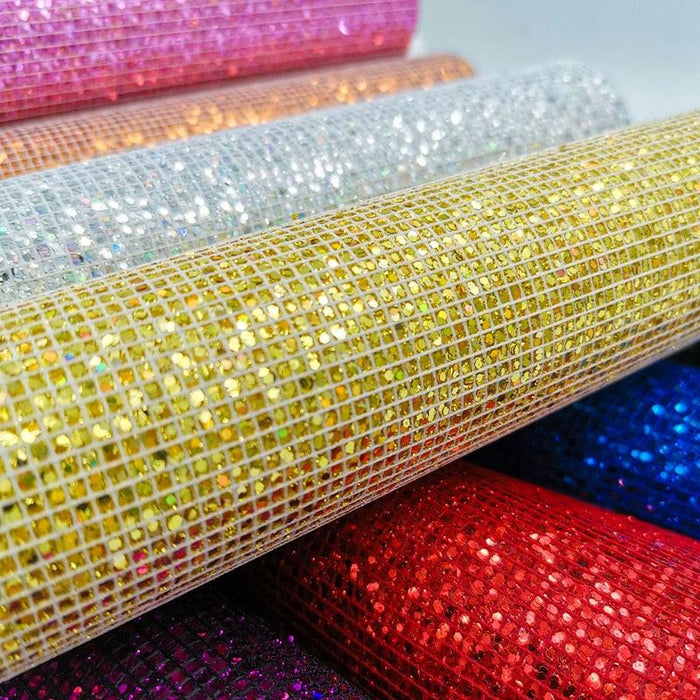 Radiant Sparkle Chunky Glitter Synthetic Leather Sheet - Crafting and Decor Essential