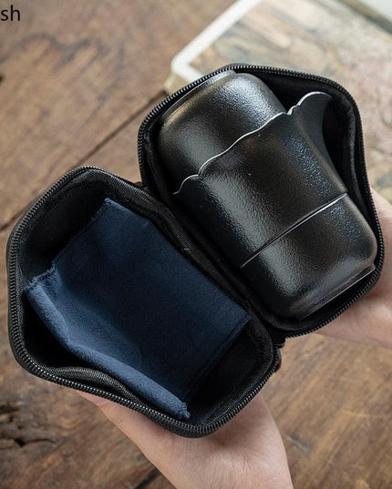 Sleek Black Ceramic Tea Set: Elevate Your Brewing Experience with Timeless Elegance