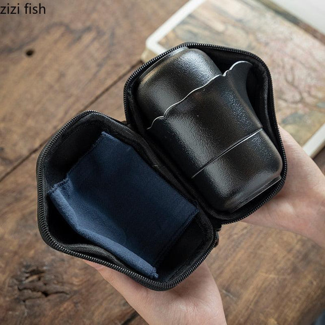 Sleek Black Ceramic Tea Set: Elevate Your Brewing Experience with Timeless Elegance