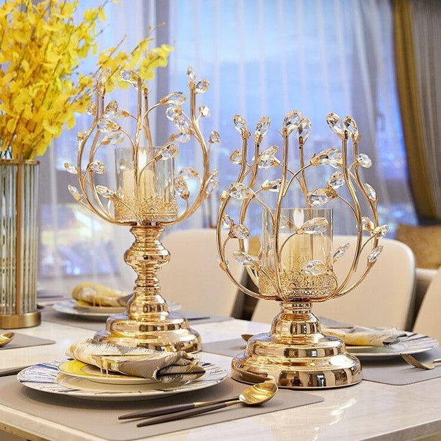 Chic European Vintage Metal Candle Stand