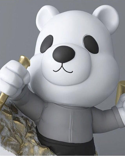 Elegant Light Luxury Bear Figurine for Stylish Home Accents