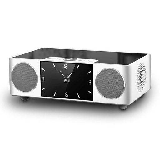HIFI Bluetooth Speaker with Video, LED Display, Microphone, FM Radio, and Clock-Electronics›Portable Audio & Video›Portable Speakers-Très Elite-White-Très Elite