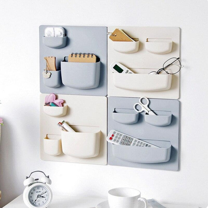 Effortless Home Organizer: Multi-Purpose Adhesive Wall Shelf for Seamless Decluttering