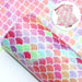 Enchanting Mermaid Scale Laser Etched Faux Leather Crafting Sheet for Creative Projects