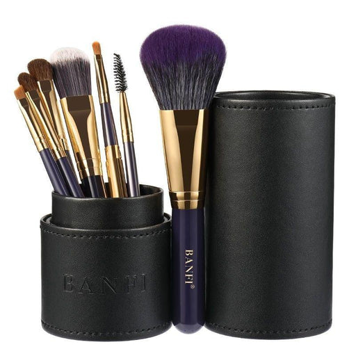 Luxurious Makeup Brush Set with Soft Synthetic Bristles and Stylish PU Storage Pouch