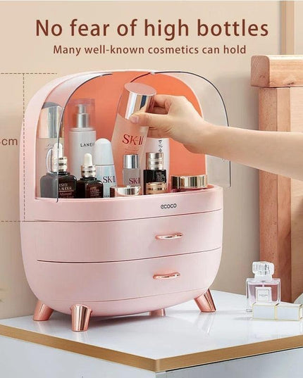 Elegant Makeup and Jewelry Storage Solution with Spacious Organization Compartments