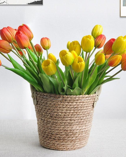 Elegant Silicone Tulip Collection: 5 Realistic Artificial Flowers for Timeless Decor
