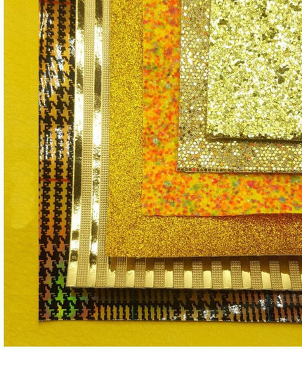 Luxurious Golden PU Leather Craft Sheets - Elevate Your DIY Projects!