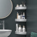 Secure Corner Bathroom Caddy with Enhanced Safety Features and Space-Saving Design