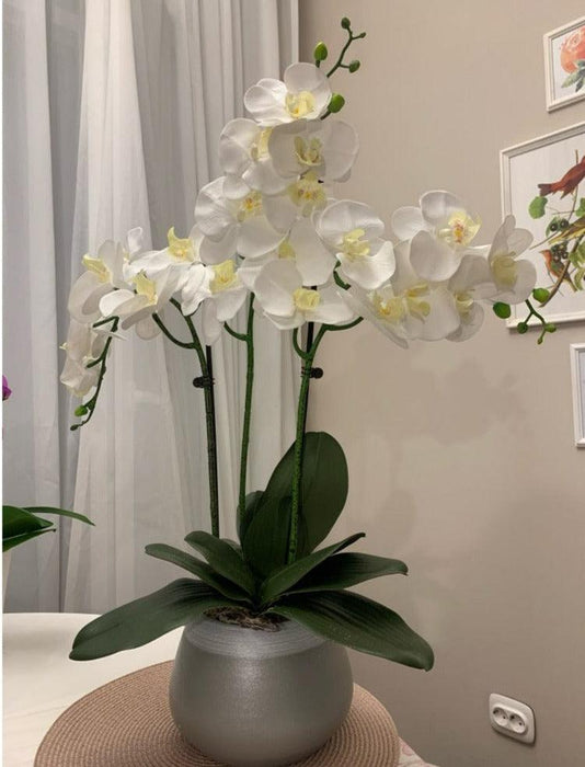 Luxurious Big Artificial Orchids - Elegant Floral Home Decor