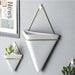 European Ceramic Triangle Flower Wall Pot - Nordic Elegance & Style
