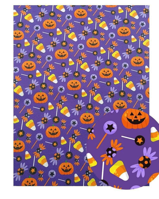 Halloween Themed PU Leather Craft Sheets - Essential for Spooky DIY Projects 🎃
