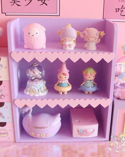 Chic Blush Pink Wooden Desktop Organizer