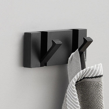 Modern Black Gold Compact Folding Towel Rack