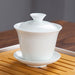 Elegant Chinese Kung Fu Tea Ceremony Set: Stylish Ceramic Teacup & Teapot for Tea Aficionados on the Move!