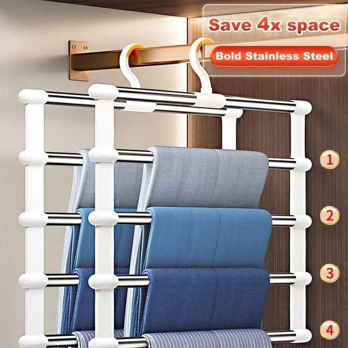 Chic Stainless Steel Wardrobe Organizer for Effortless Closet Organization