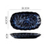 Blue Ceramic Tableware Set with Unique Irregular Design - Complete Set for Sophisticated Dining Experience