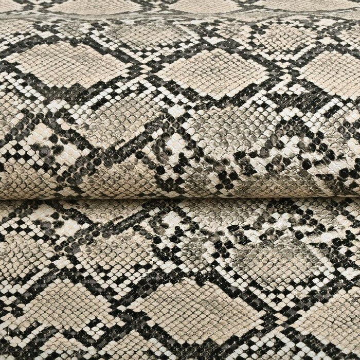 Snake Skin Textured Synthetic Leather Fabric for Crafting - 25*34cm