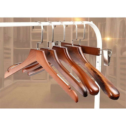 Luxury Wooden Hanger Set - 10 Piece Collection for a Chic Closet Upgrade