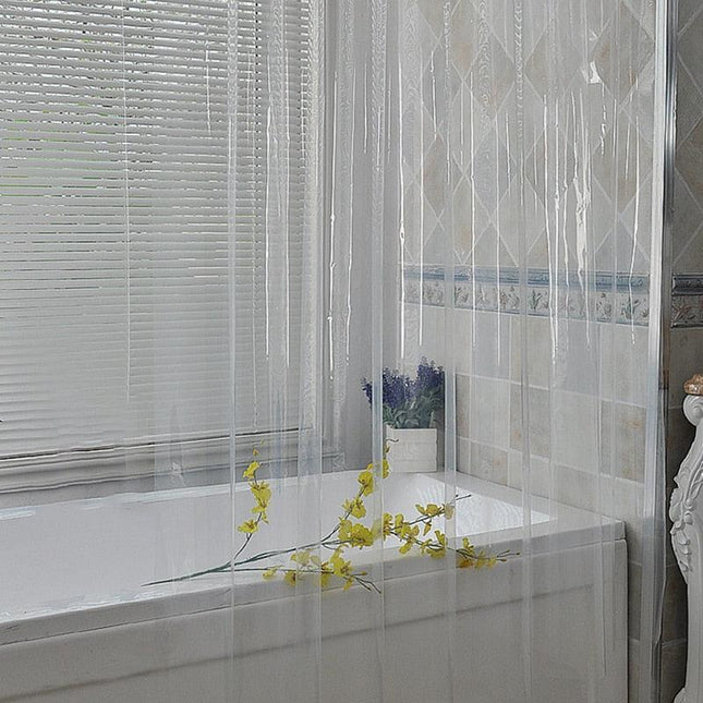 Revamp Your Shower Space with the Botanica Deluxe Clear Waterproof Shower Curtain Liner Set - Elevate Your Bathroom Aesthetics