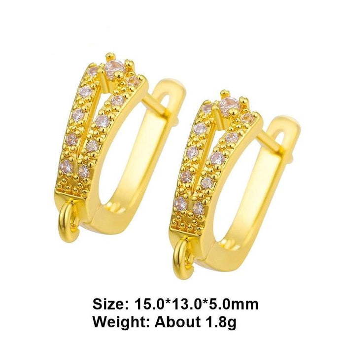 Stunning Handmade Gold & Silver Earring Hooks Adorned with Dazzling Austrian Crystals - Eco-Friendly Luxury Jewelry